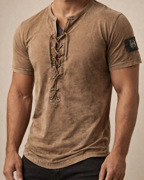 Men's Henley Shirt Tee Graphic Number Henley Clothing Apparel 3D Print Daily Sports Short Sleeve Lace up Print Fashion Casual Comfort | JRSEE:62977d2c-edba-4273-a178-29ce45b29597