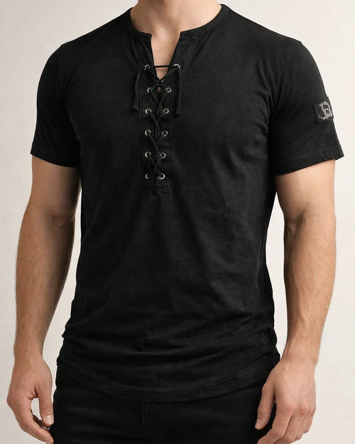 Men's Henley Shirt Tee Graphic Number Henley Clothing Apparel 3D Print Daily Sports Short Sleeve Lace up Print Fashion Casual Comfort | JRSEE:2084c607-fe4d-4579-97db-dfd9d62f81a1