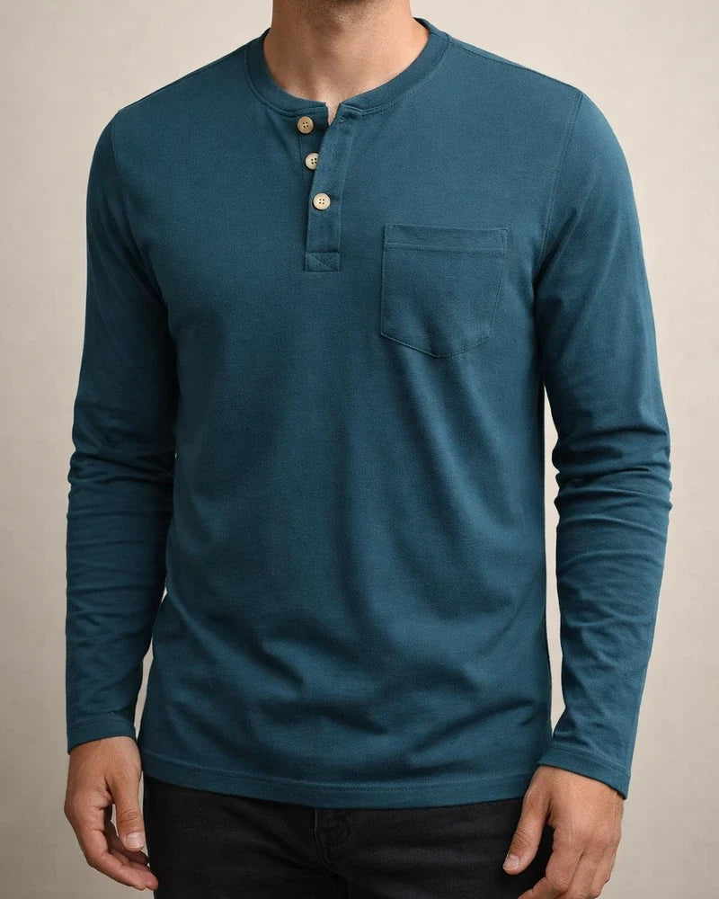 Men's Henley Shirt Tee Plain Henley Casual Holiday Long Sleeve Button-Down Clothing Apparel Fashion Designer Comfortable Essential | JRSEE:10b0dc34-ebd7-436e-b116-9554539277e5