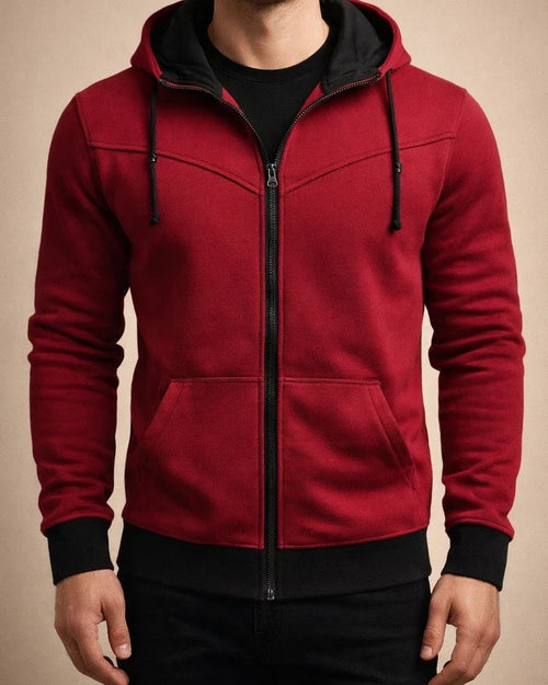 Men's Hooded Active Cool Casual Jacket Outerwear Solid / Plain Color Black White Red | JRSEE:67b3e7b1-6aa3-4b33-83f7-1fb51fb7a5c8