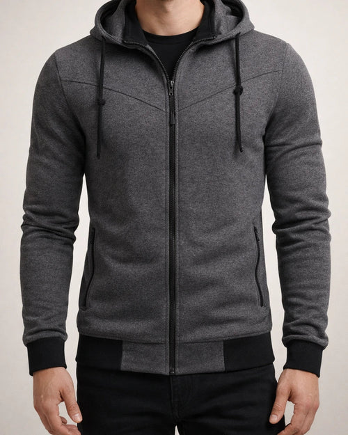 Men's Hooded Active Cool Casual Jacket Outerwear Solid / Plain Color Black White Red | JRSEE:f30423b8-fb8a-4ab9-9b96-960d396a98f3