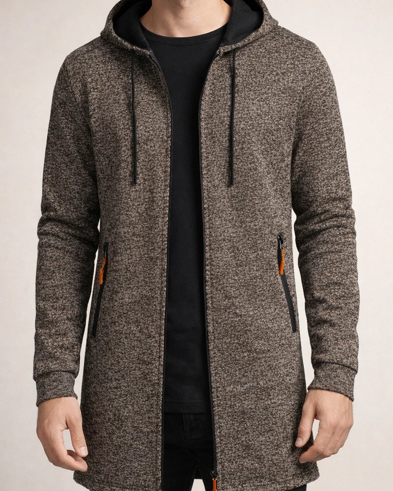 Men's Hooded Mid-Length Lightweight Fleece Oversized Sweater Jacket Knit Cardigan | JRSEE:17b5d51b-3f7c-481d-b202-5f8d082f15c5