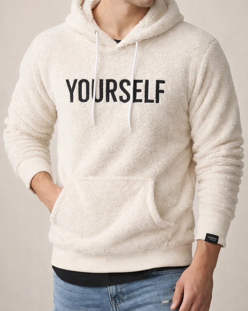 Men's Hoodie Fuzzy Sherpa Black White Khaki Hooded Letter Pocket Print Cool Sportswear Casual Winter Fall & Winter Clothing Apparel Hoodies Sweatshirts Long Sleeve | JRSEE:f9767f2c-3cb8-43af-8471-b0885cccff90