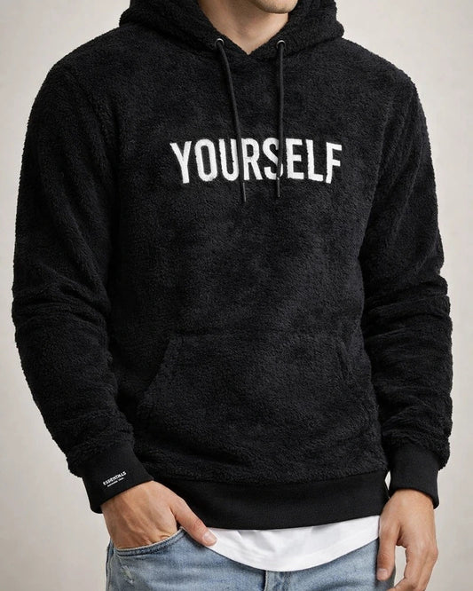 Men's Hoodie Fuzzy Sherpa Black White Khaki Hooded Letter Pocket Print Cool Sportswear Casual Winter Fall & Winter Clothing Apparel Hoodies Sweatshirts Long Sleeve | JRSEE:6b5c1dcd-fdc0-495a-9675-44f6c21bfaa9
