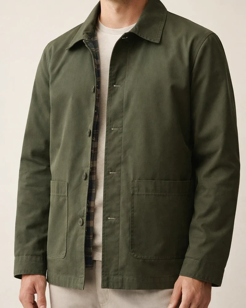 Men's Jacket Windproof Daily Wear Vacation Going out Single Breasted Turndown Streetwear Stylish Business Jacket Outerwear Plain Button Pocket Black khaki Army Green | JRSEE:78faa432-cc43-4888-ab12-84a0300b93b6