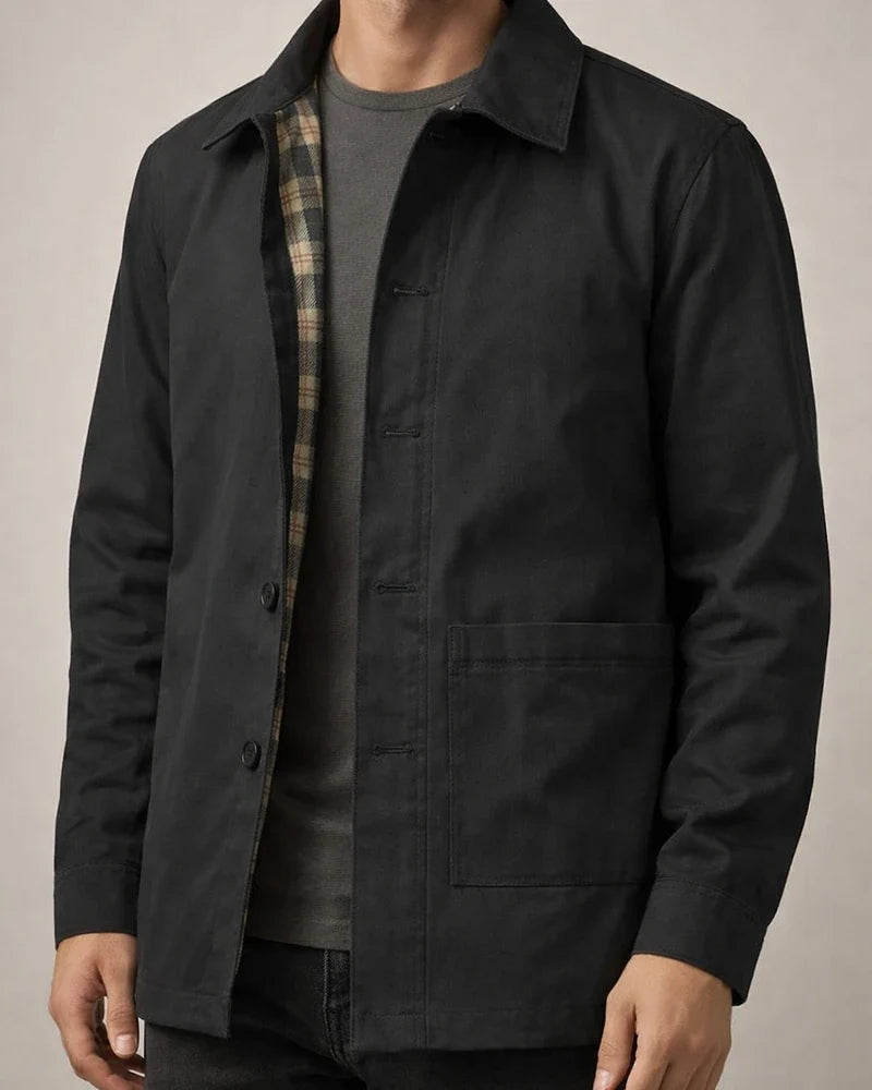 Men's Jacket Windproof Daily Wear Vacation Going out Single Breasted Turndown Streetwear Stylish Business Jacket Outerwear Plain Button Pocket Black khaki Army Green | JRSEE:6a4baf32-b89c-4570-856e-c00c8dccb086
