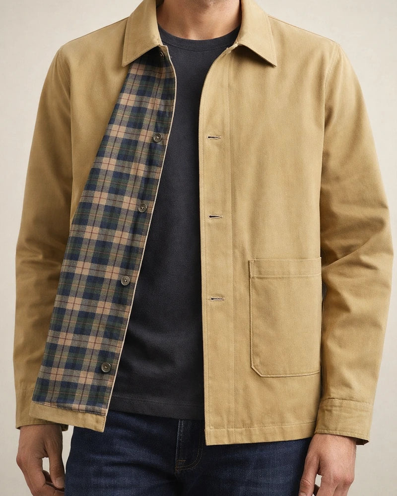 Men's Jacket Windproof Daily Wear Vacation Going out Single Breasted Turndown Streetwear Stylish Business Jacket Outerwear Plain Button Pocket Black khaki Army Green | JRSEE:3b15a84c-ce18-43fa-bbfa-bea91a04687b