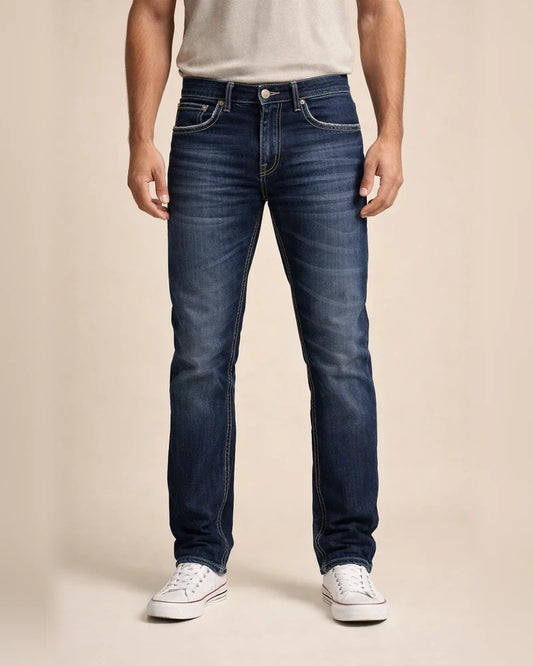 Men's Jeans Trousers Denim Pants Pocket Straight Leg Solid Colored Comfort Wearable Outdoor Daily Fashion Stylish Black Dark Blue | JRSEE:9018f611-ca53-4a73-84d8-ec1a52b34c8b