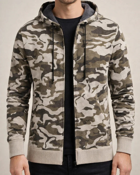 Men's Knitwear Jacket Autumn and Winter New Trend Cardigan Camouflage Hooded Jacket Sweater Men's | JRSEE:aef27d33-7897-4860-8090-7d70b28b9e92
