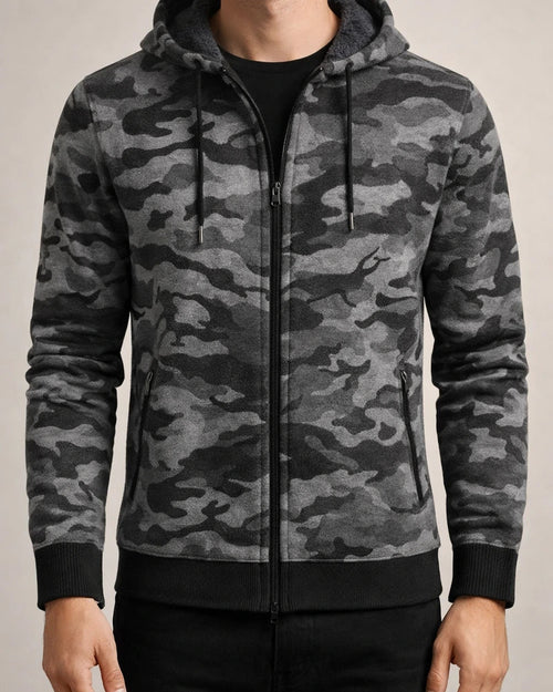 Men's Knitwear Jacket Autumn and Winter New Trend Cardigan Camouflage Hooded Jacket Sweater Men's | JRSEE:bb74f414-fd51-4280-97d7-0c71acf576c7