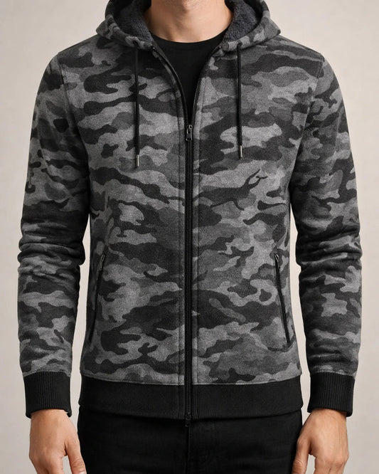 Men's Knitwear Jacket Autumn and Winter New Trend Cardigan Camouflage Hooded Jacket Sweater Men's | JRSEE:bb74f414-fd51-4280-97d7-0c71acf576c7