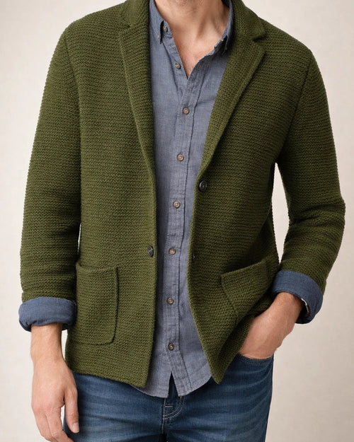 Men's Lapel Solid Color Knitted Cardigan Sweater | JRSEE:d933ec84-6b9d-4c78-b84a-95a9ae56d0af