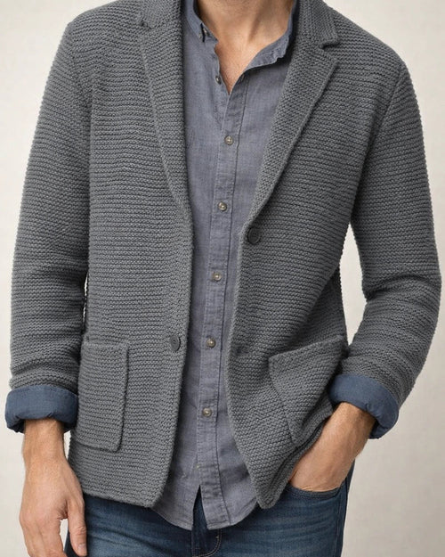 Men's Lapel Solid Color Knitted Cardigan Sweater | JRSEE:8bf0110d-7ad4-4918-ae0d-dafcc799dd01