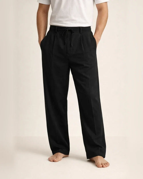Men's Linen Long Pants Summer Beach Pants Solid Color Casual Vacation Pants | JRSEE:db49091d-d77e-4444-a3cd-6264baf84a0e