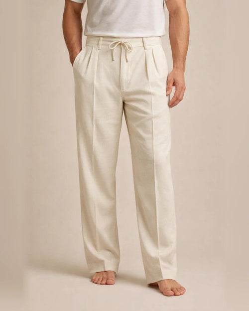 Men's Linen Long Pants Summer Beach Pants Solid Color Casual Vacation Pants | JRSEE:b65100db-ef69-4c29-aa01-cba57cfde5eb