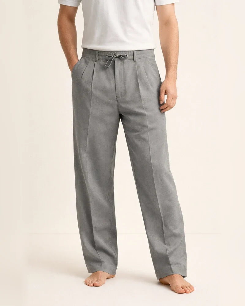 Men's Linen Long Pants Summer Beach Pants Solid Color Casual Vacation Pants | JRSEE:b48eede6-b783-4e1c-b316-e487f657c41f
