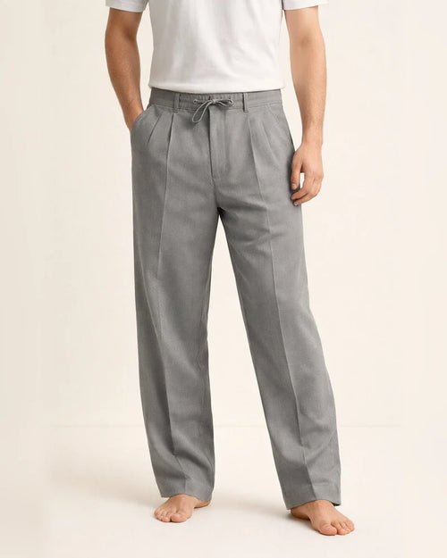 Men's Linen Long Pants Summer Beach Pants Solid Color Casual Vacation Pants | JRSEE:b48eede6-b783-4e1c-b316-e487f657c41f