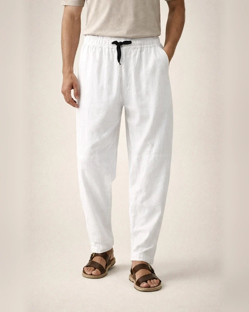 Men's Linen Pants Drawstring Lightweight Pants / Trousers Linen Pants White Black Green Summer Winter Sports Activewear Micro-elastic Loose Fit / Casual / Athleisure | JRSEE:164faac1-ea02-4a60-9d3a-18dac3c98bc2