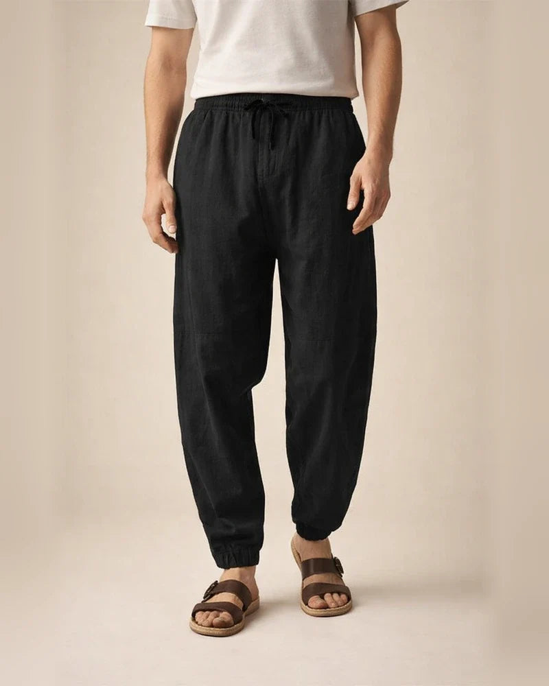 Men's Linen Pants Drawstring Lightweight Pants / Trousers Linen Pants White Black Green Summer Winter Sports Activewear Micro-elastic Loose Fit / Casual / Athleisure | JRSEE:e63e9834-a0f7-4418-81ec-11c1ba43c121