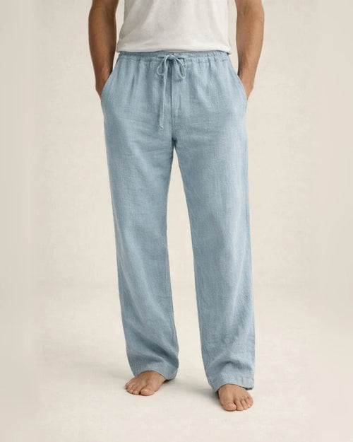 Men's Linen Pants Solid Color Casual Pants Fashion Straight-Leg Trousers Baggy Pants With Pockets Drawstring Elastic Waist Design Beach Pants Daily Yoga Cotton Blend Comfort Soft Mid Waist Green White | JRSEE:ad0e7b77-0c90-47f5-bde6-683b048883d5