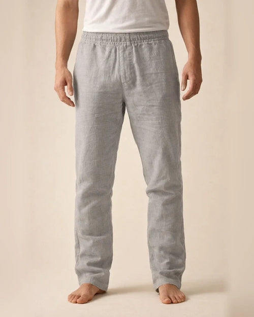 Men's Linen Pants Trousers Beach Pants Pocket Drawstring Elastic Waistband Plain Comfort Breathable Daily Stylish Hip Hop Dark Khaki Light Khaki Micro-elastic | JRSEE:a005aa0b-e579-4e21-9ed3-edee9b231c18