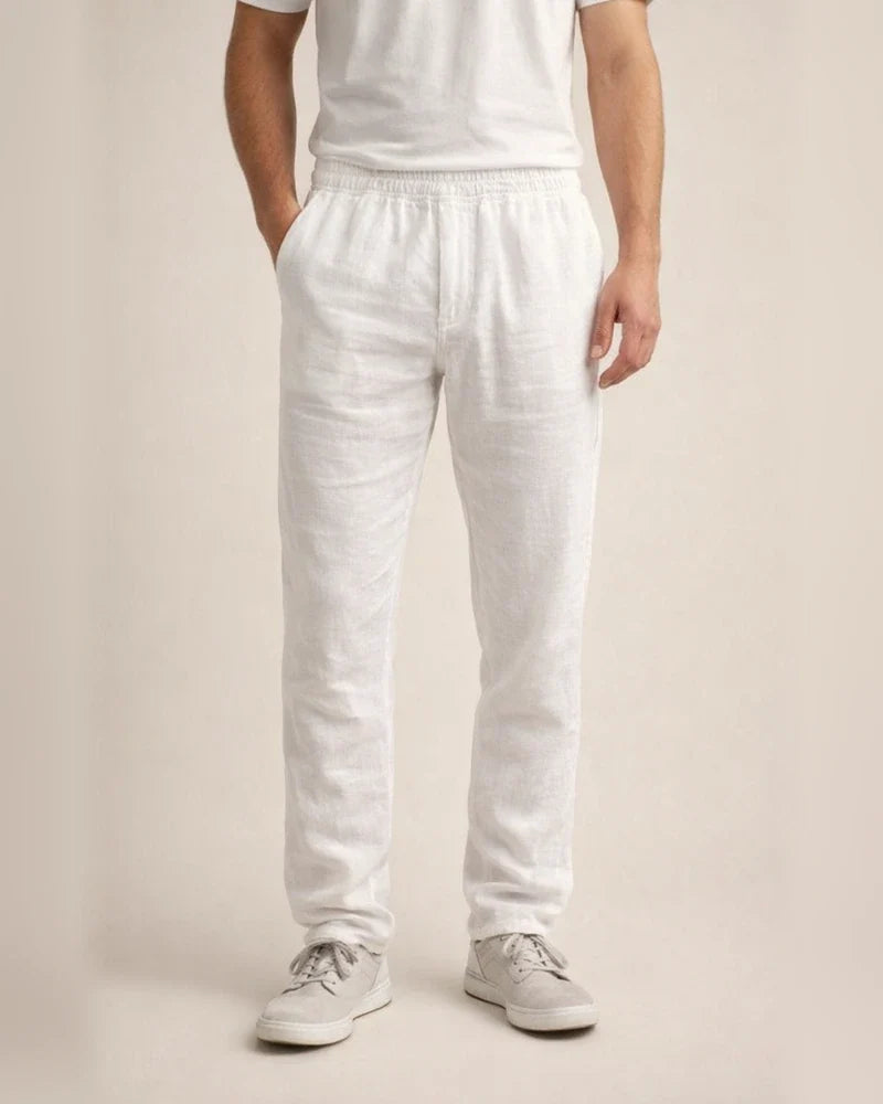 Men's Linen Pants Trousers Beach Pants Pocket Drawstring Elastic Waistband Plain Comfort Breathable Daily Stylish Hip Hop Dark Khaki Light Khaki Micro-elastic | JRSEE:d7a0693d-9e8a-49cd-af5c-d3d760543b05