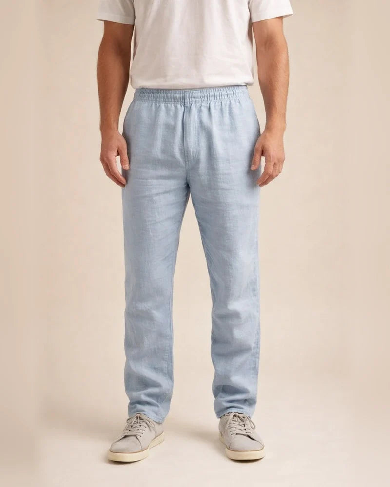 Men's Linen Pants Trousers Beach Pants Pocket Drawstring Elastic Waistband Plain Comfort Breathable Daily Stylish Hip Hop Dark Khaki Light Khaki Micro-elastic | JRSEE:ed9541fb-da37-4795-9016-df428f0060fb
