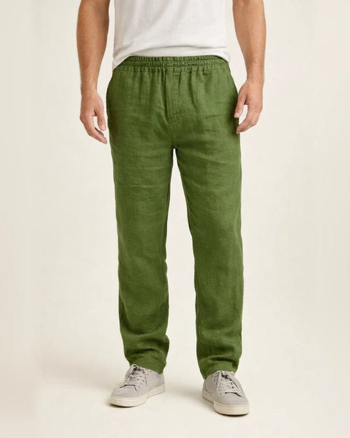 Men's Linen Pants Trousers Beach Pants Pocket Drawstring Elastic Waistband Plain Comfort Breathable Daily Stylish Hip Hop Dark Khaki Light Khaki Micro-elastic | JRSEE:50151a36-a653-4ff9-96c8-130b2ee8aa09