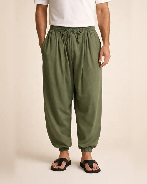Men's Linen Pants Trousers Summer Pants Beach Pants Drawstring Elastic Waist Plain Comfort Breathable Casual Daily Holiday Linen / Cotton Blend Streetwear Designer Black Army Green | JRSEE:48eac886-92ea-40b8-ac30-2a4a23478bc2