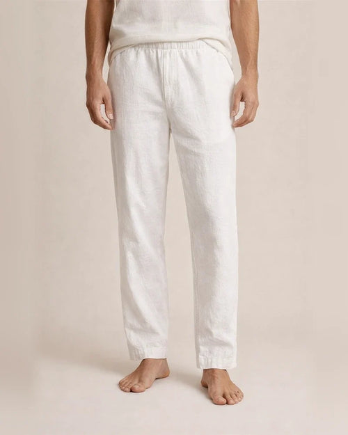 Men's Linen Pants Trousers Summer Pants Beach Pants Drawstring Elastic Waist Plain Comfort Breathable Outdoor Daily Going out Linen / Cotton Blend Fashion Streetwear Black White | JRSEE:078d6145-05a3-4bdb-94ec-0c2404c444d0