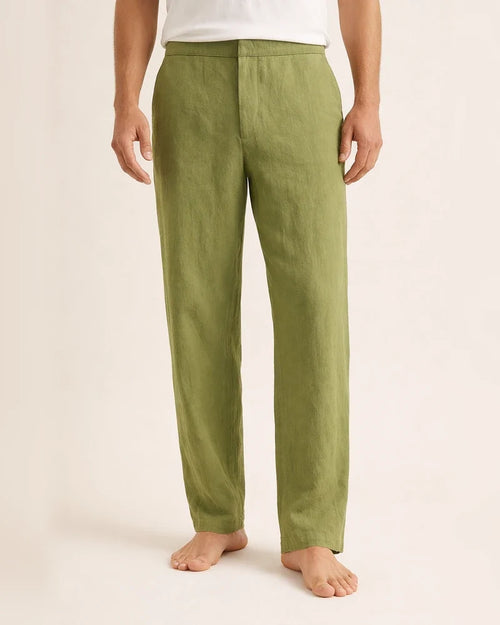 Men's Linen Pants Trousers Summer Pants Beach Pants Drawstring Elastic Waist Plain Comfort Breathable Outdoor Daily Going out Linen / Cotton Blend Fashion Streetwear Black White | JRSEE:cc58c836-c0ae-4212-adac-e901d49c88ed