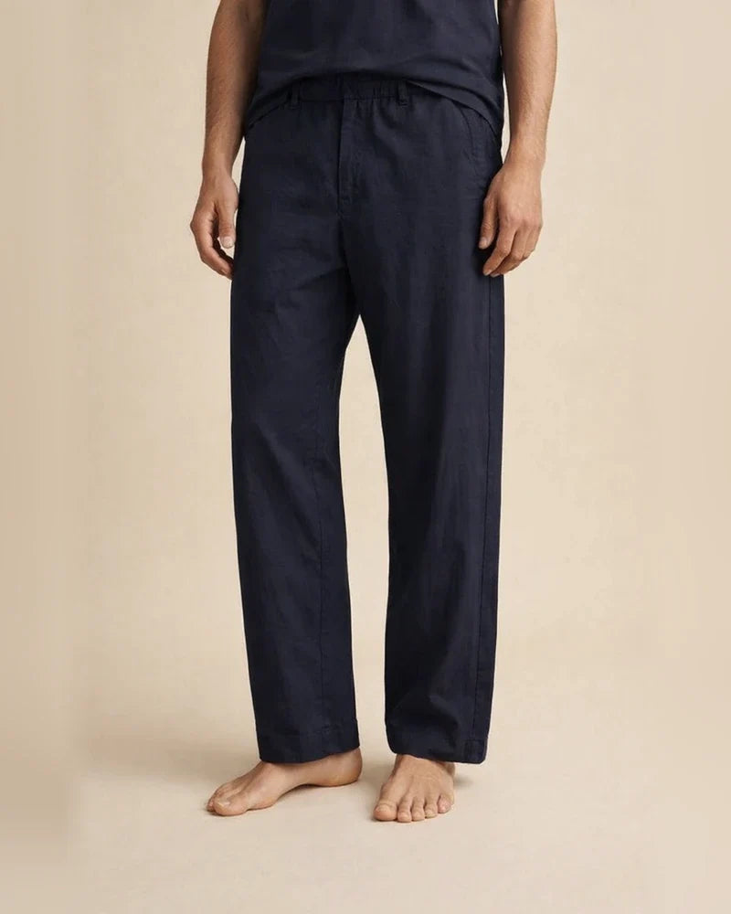 Men's Linen Pants Trousers Summer Pants Beach Pants Drawstring Elastic Waist Plain Comfort Breathable Outdoor Daily Going out Linen / Cotton Blend Fashion Streetwear Black White | JRSEE:6df30dd8-80ee-4f33-b29f-968cc93ee8c2