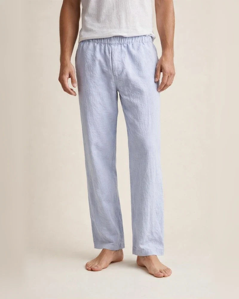 Men's Linen Pants Trousers Summer Pants Beach Pants Drawstring Elastic Waist Plain Comfort Breathable Outdoor Daily Going out Linen / Cotton Blend Fashion Streetwear Black White | JRSEE:03eb01c0-78e0-4a81-97b3-cfa433887e21