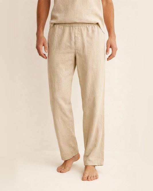 Men's Linen Pants Trousers Summer Pants Beach Pants Drawstring Elastic Waist Plain Comfort Breathable Outdoor Daily Going out Linen / Cotton Blend Fashion Streetwear Black White | JRSEE:3e982ddb-cd45-4de8-8724-3060f205e0a3