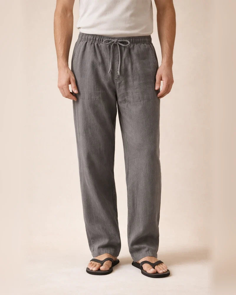 Men's Linen Pants Trousers Summer Pants Beach Pants Pocket Drawstring Elastic Waistband Plain Comfort Breathable Full Length Daily Streetwear Linen / Cotton Blend Fashion Casual / Sporty Loose Fit | JRSEE:145745f8-4d7d-4eaf-ad74-5b16bdb975a9