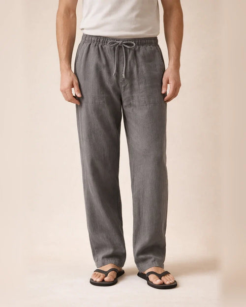 Men's Linen Pants Trousers Summer Pants Beach Pants Pocket Drawstring Elastic Waistband Plain Comfort Breathable Full Length Daily Streetwear Linen / Cotton Blend Fashion Casual / Sporty Loose Fit | JRSEE:145745f8-4d7d-4eaf-ad74-5b16bdb975a9