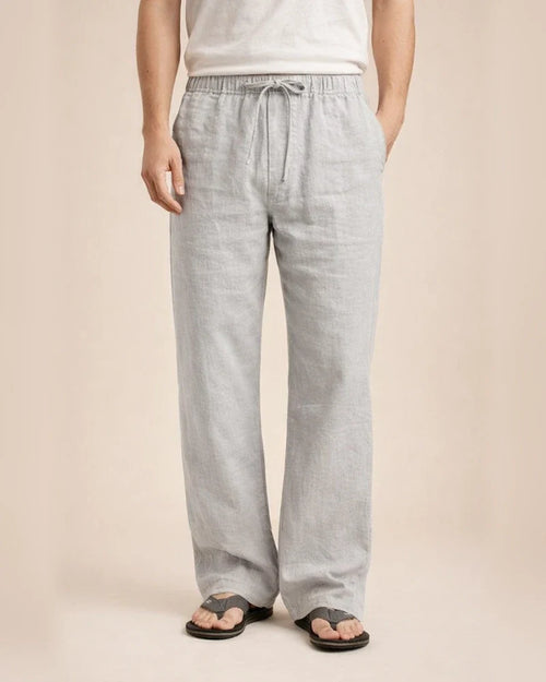 Men's Linen Pants Trousers Summer Pants Beach Pants Pocket Drawstring Elastic Waistband Plain Comfort Breathable Full Length Daily Streetwear Linen / Cotton Blend Fashion Casual / Sporty Loose Fit | JRSEE:c5a69307-304b-4f1e-82e1-e45a9cde614e