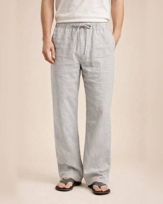Men's Linen Pants Trousers Summer Pants Beach Pants Pocket Drawstring Elastic Waistband Plain Comfort Breathable Full Length Daily Streetwear Linen / Cotton Blend Fashion Casual / Sporty Loose Fit | JRSEE:c5a69307-304b-4f1e-82e1-e45a9cde614e