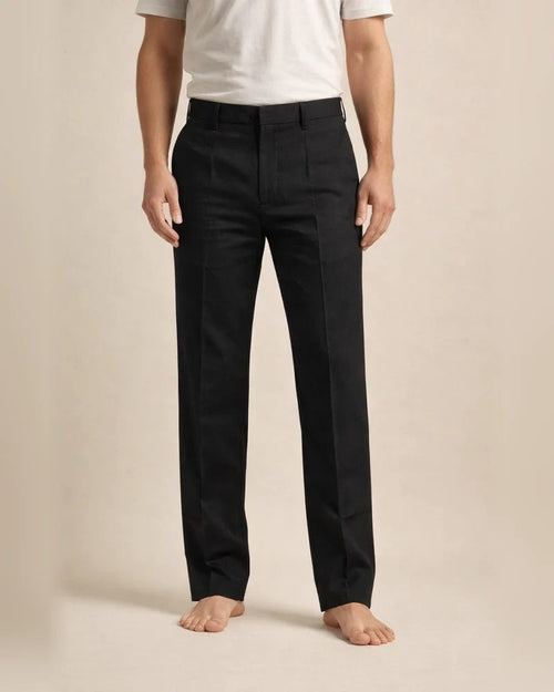 Men's Linen Pants Trousers Summer Pants Beach Pants Straight Leg Plain Comfort Outdoor Casual Daily Linen / Cotton Blend Streetwear Stylish Black White | JRSEE:de6d5e96-710d-49d7-8b26-485b1b3e6ca2