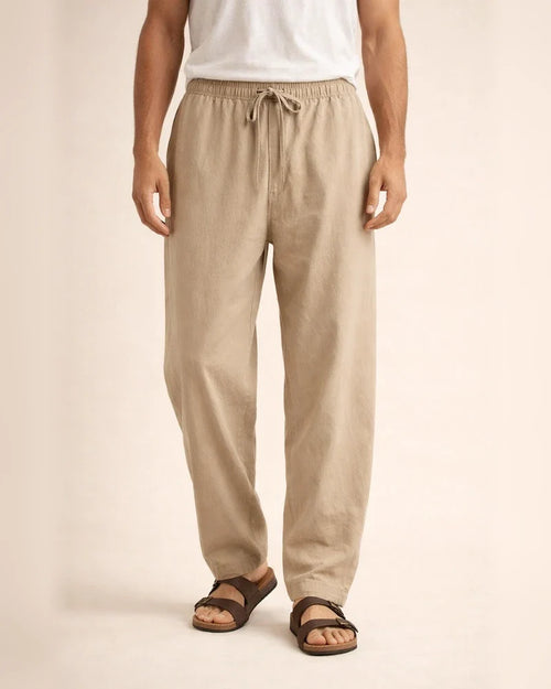Men's Linen Pants Trousers Summer Pants Pocket Plain Comfort Breathable Outdoor Daily Going out Linen / Cotton Blend Fashion Casual Black White | JRSEE:061df0b3-69bb-4c69-884c-95756f42619a