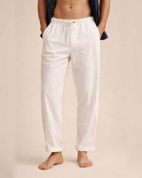Men's Linen Pants Yoga Beach Loose Casual Summer Waist Drawstring Loose Pants | JRSEE:f031b131-ccb6-425c-aba5-63b3709ca55b