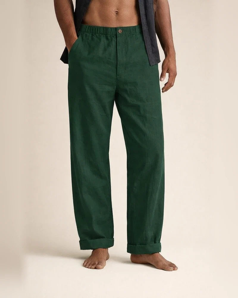 Men's Linen Pants Yoga Beach Loose Casual Summer Waist Drawstring Loose Pants | JRSEE:4950788a-58e6-44a6-98d6-b3985fd8b7c2