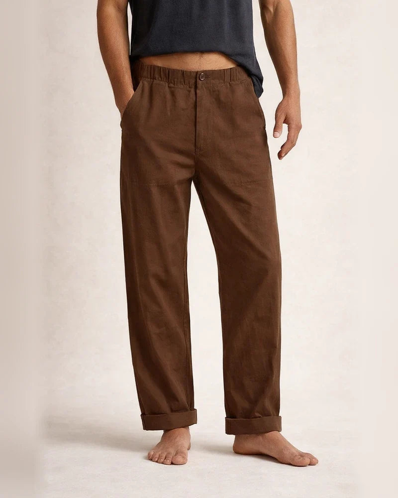 Men's Linen Pants Yoga Beach Loose Casual Summer Waist Drawstring Loose Pants | JRSEE:eda18fa2-4522-4c1f-bb31-32d9ee4bd0b9