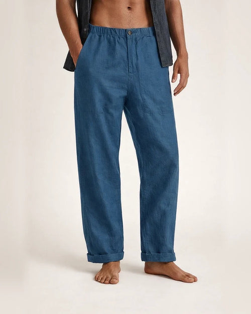 Men's Linen Pants Yoga Beach Loose Casual Summer Waist Drawstring Loose Pants | JRSEE:caf63016-0294-40ee-8e9a-f54d29d160ea
