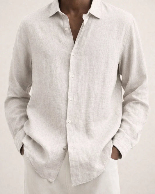 Men's Linen Shirt Button Up Shirt Casual Shirt Beach Shirt Black Khaki Dark Blue Long Sleeve Plain Turndown Spring & Summer Hawaiian Holiday Clothing Apparel | JRSEE:ed8fa951-1b72-46ff-8662-b857218c3fc1