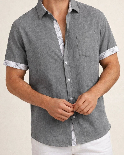 Men's Linen Shirt Casual Shirt Summer Shirt Beach Shirt White Blue Green Short Sleeve Plain Lapel Spring & Summer Hawaiian Holiday Clothing Apparel Front Pocket | JRSEE:aaa26c5f-d1f5-4bb8-8494-e3554b8b8cee