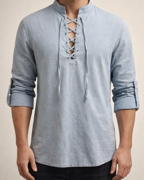 Men's Linen Shirt Shirt Summer Shirt Beach Shirt Black White Navy Blue Long Sleeve Plain Stand Collar All Seasons Daily Hawaiian Clothing Apparel | JRSEE:ed38e0b3-2440-4db3-b9f8-6280f4b4c820