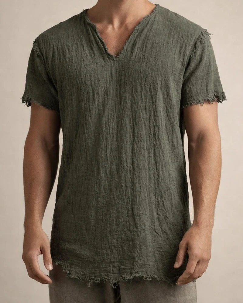 Men's Linen Shirt Summer Shirt Beach Shirt V Neck Summer Sleeveless White Wine Blue Plain Holiday Vacation Clothing Apparel | JRSEE:fe760803-7fdf-4c82-b335-4624ed4d1496