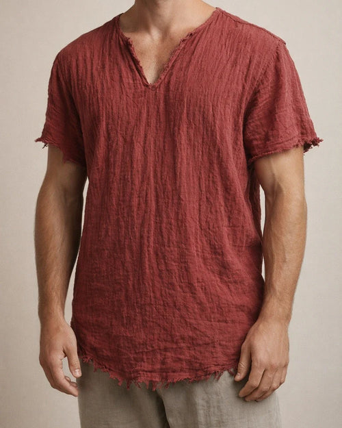 Men's Linen Shirt Summer Shirt Beach Shirt V Neck Summer Sleeveless White Wine Blue Plain Holiday Vacation Clothing Apparel | JRSEE:c58f8560-1d72-4bca-9c18-c06169234399