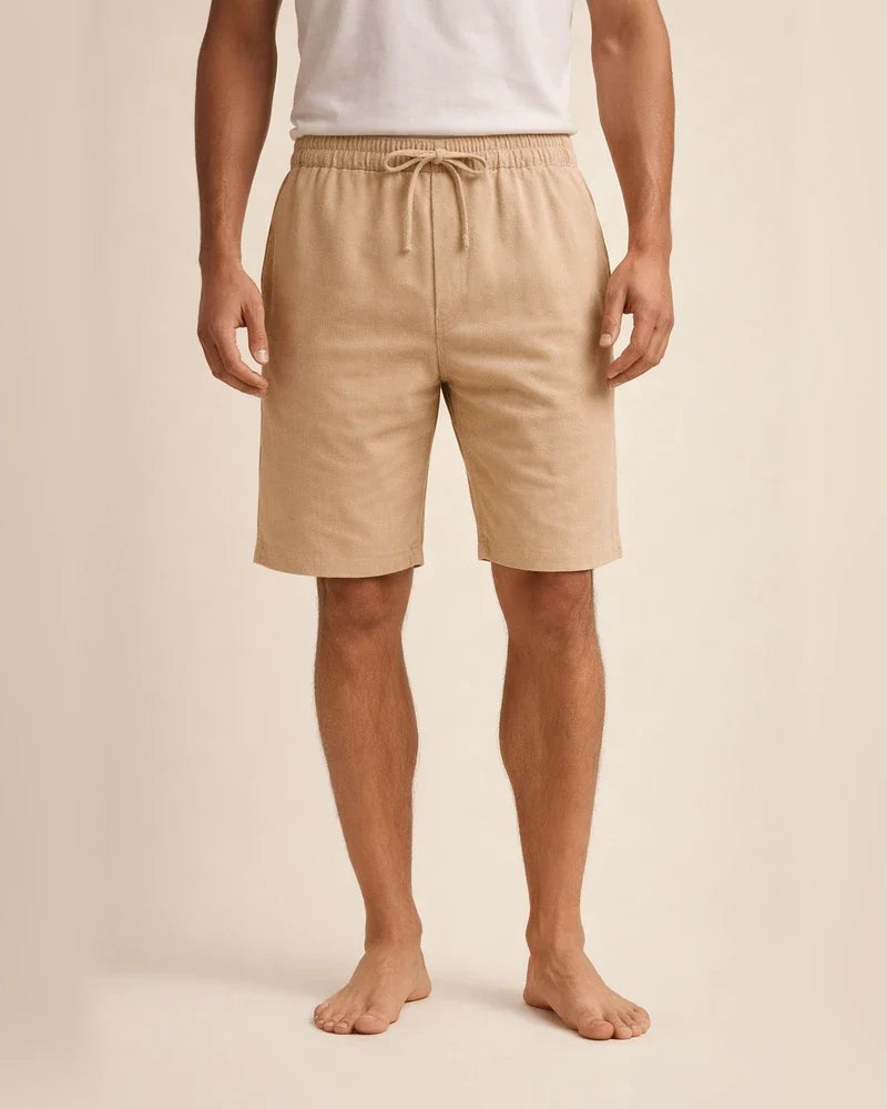 Men's Linen Shorts Summer Beach Casual Loose-Fit Cropped Shorts | JRSEE:bdb6a768-c831-4d72-a617-cff9c4caf9db